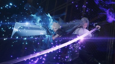 Sephiroth and Cloud preparing a Synergy Ability in Final Fantasy VII Rebirth