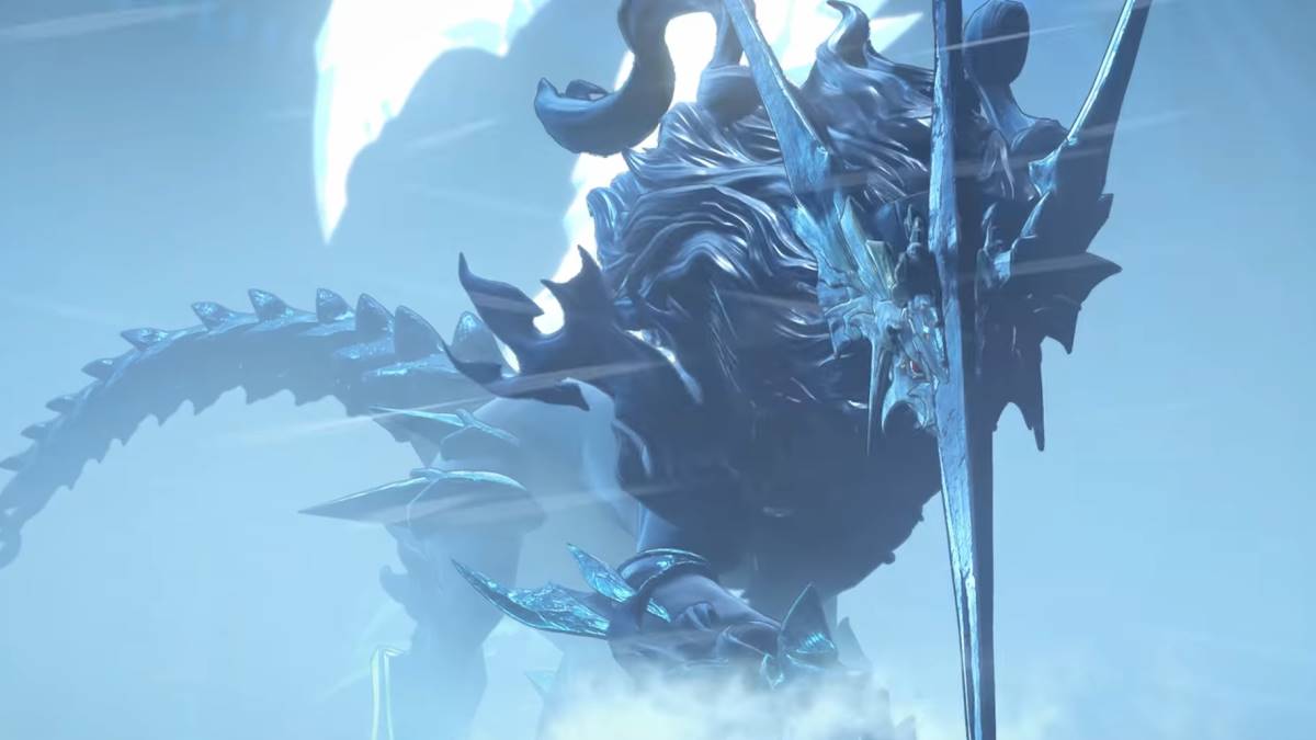 A blue ice boss monster in Granblue Fantasy Relink