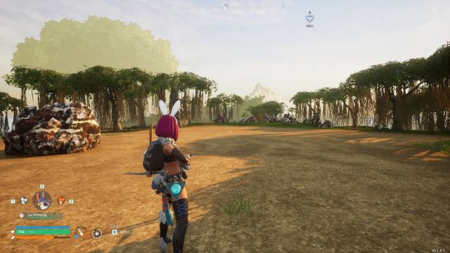Player standing in an open area with ore nodes