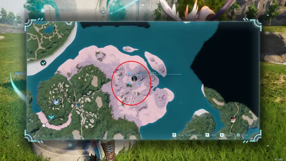 Huge Rocky Egg map spawn location.