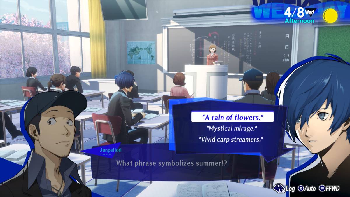 The 4/18 classroom question in Persona 3 Reload