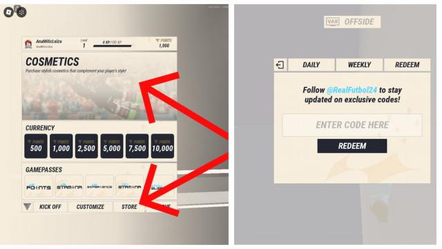 How to redeem codes in Real Futbol 24.