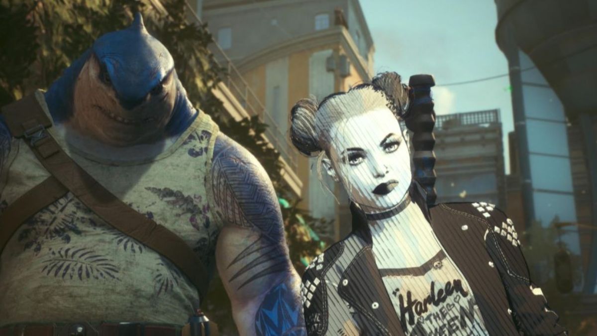 King Shark and Harley Quinn in Suicide Squad KJL.