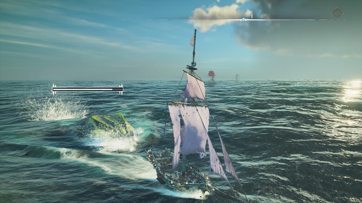 Ship chased by a sea monster.