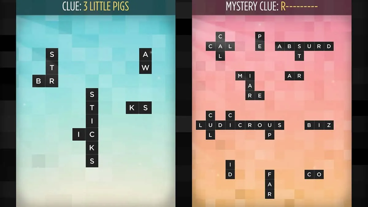 Bonza Word Puzzle game interface