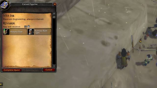 The Carved Figurine for the wet job quest in WoW Sod to unlock the cozy sleeping bag
