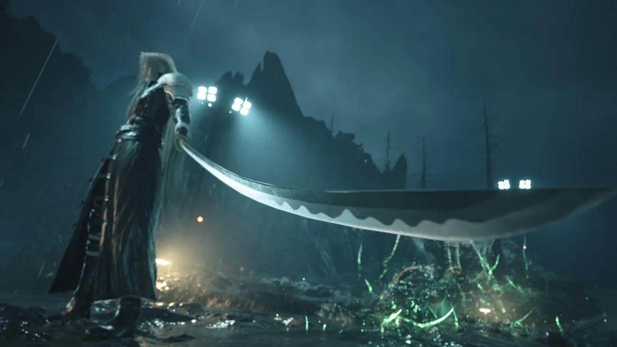 Sephiroth brandishing the Masamune katana in Final Fantasy VII: Rebirth