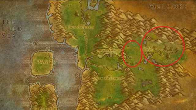 Gnolls and Ogre locations
