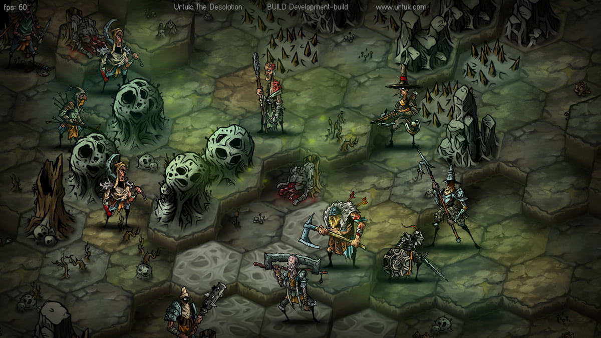 a hex grid battlefield of urtuk the desolation with mutants