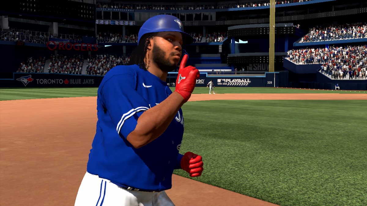 MLB The Show 24 player singaling to the audience