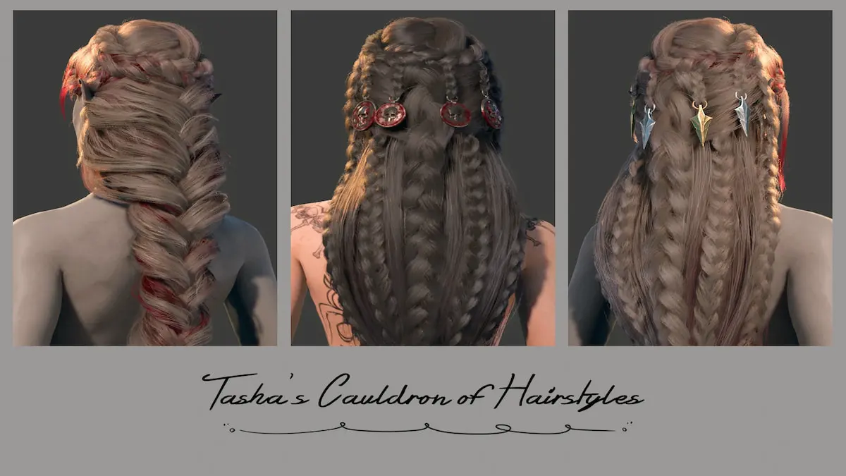 braided hair styles with BG3 mod