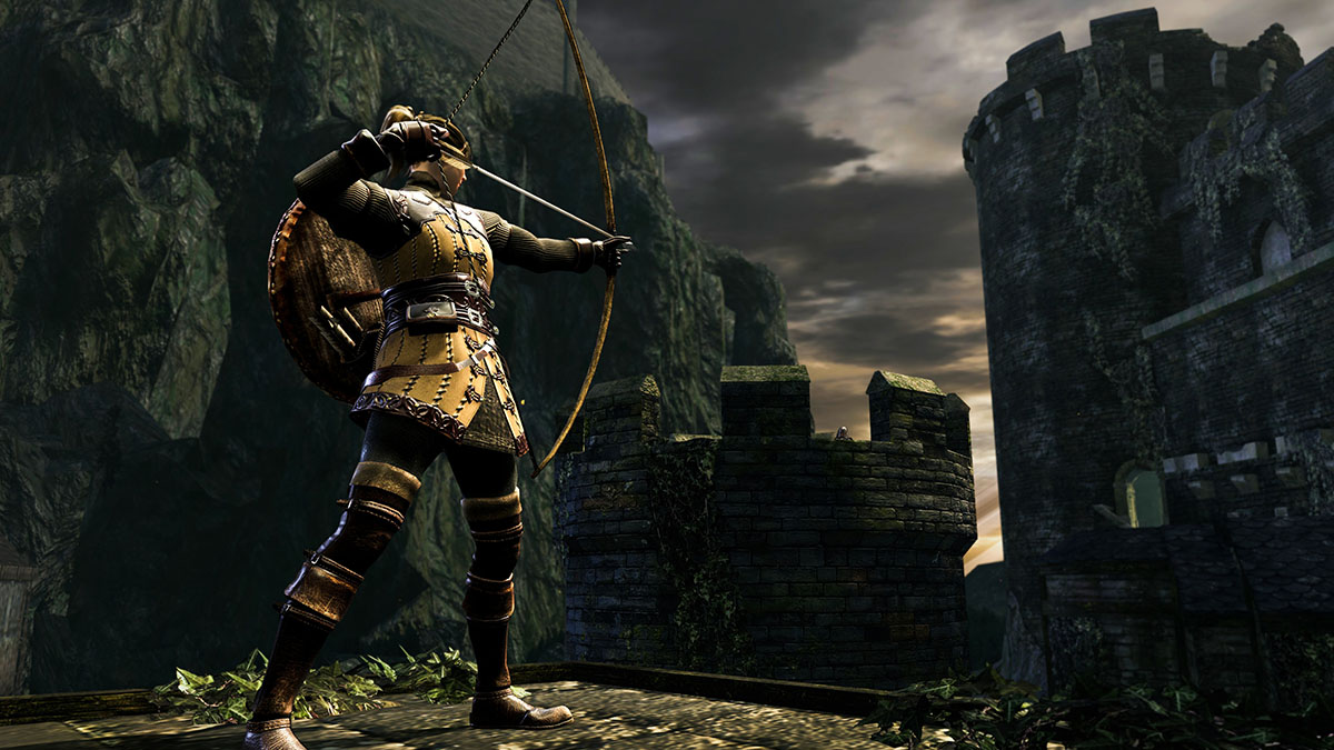 An undead archer in the Undead Burg in Dark Souls