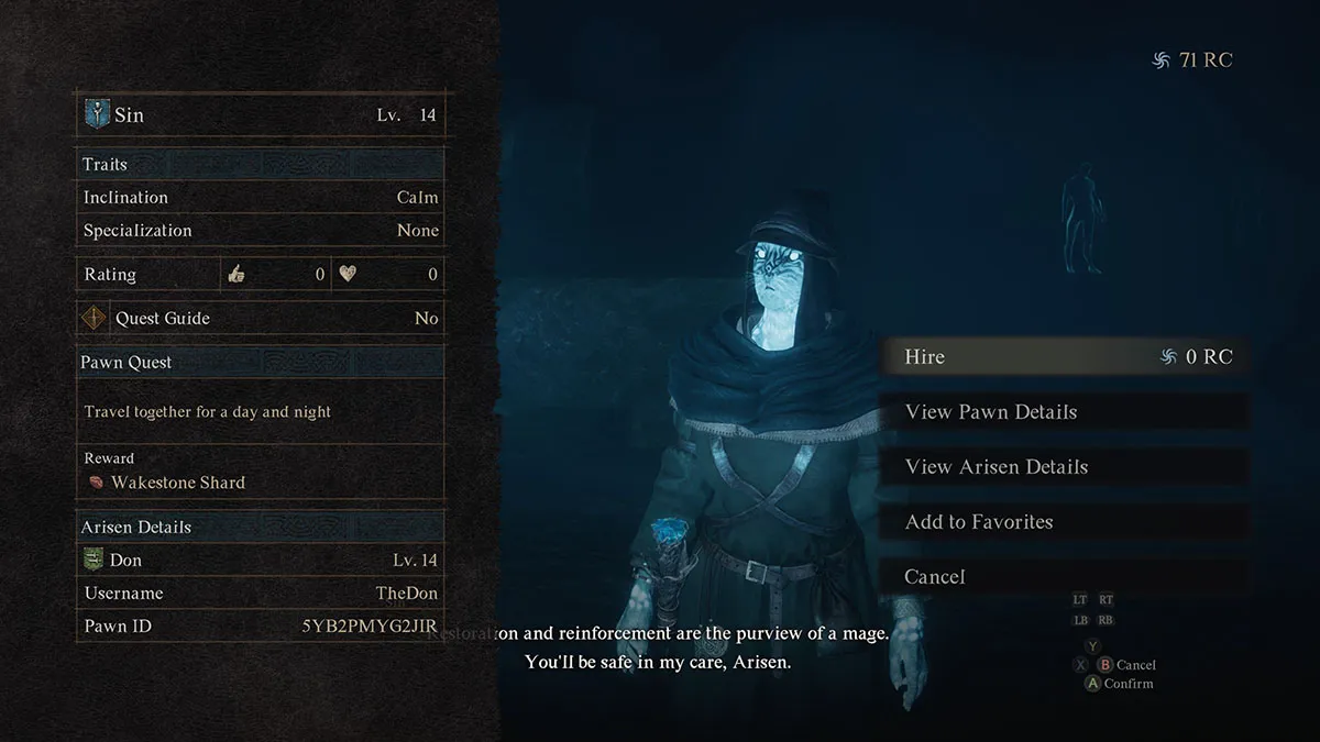 A mage pawn in Dragon's Dogma 2