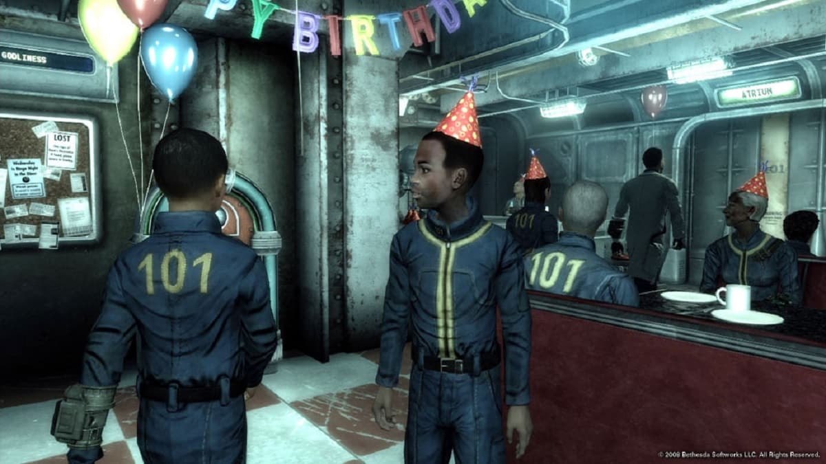 Vault occupants at a birthday party