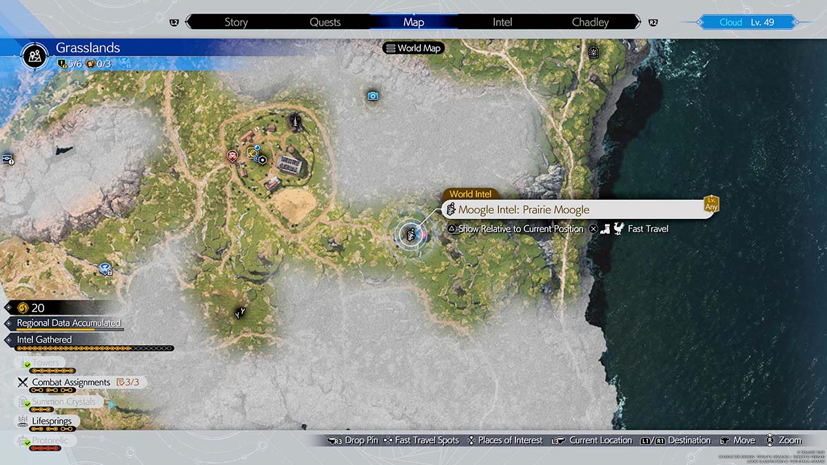 The Grasslands Mogstool location in Final Fantasy 7 Rebirth