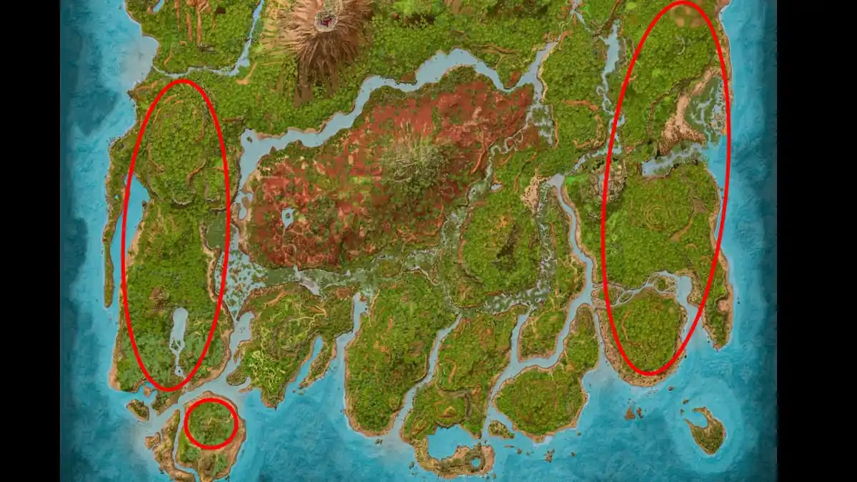 Gigantoraptor Island spawn map locations.