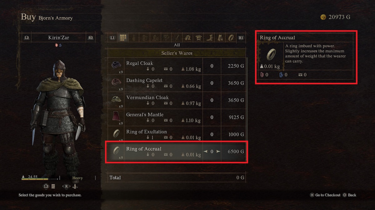 dragons dogma 2 ring that increases inventory size