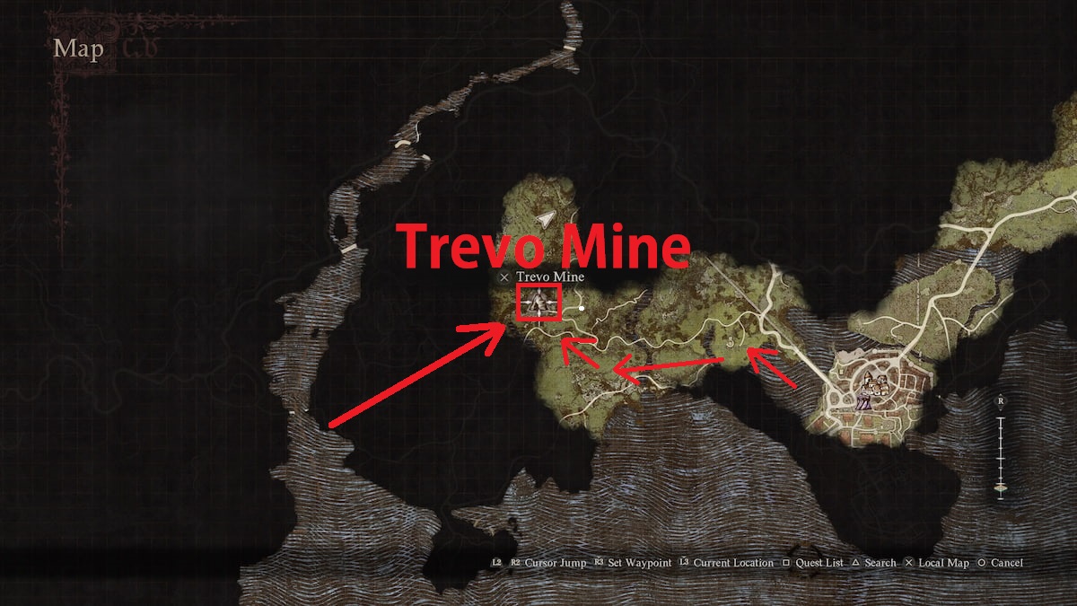 vermund map to trevo mine in dragon's dogma 2