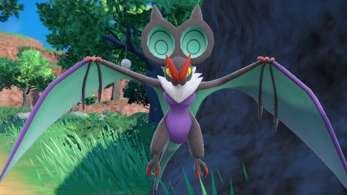 Noivern flapping its wings in Pokemon Scarlet & Violet
