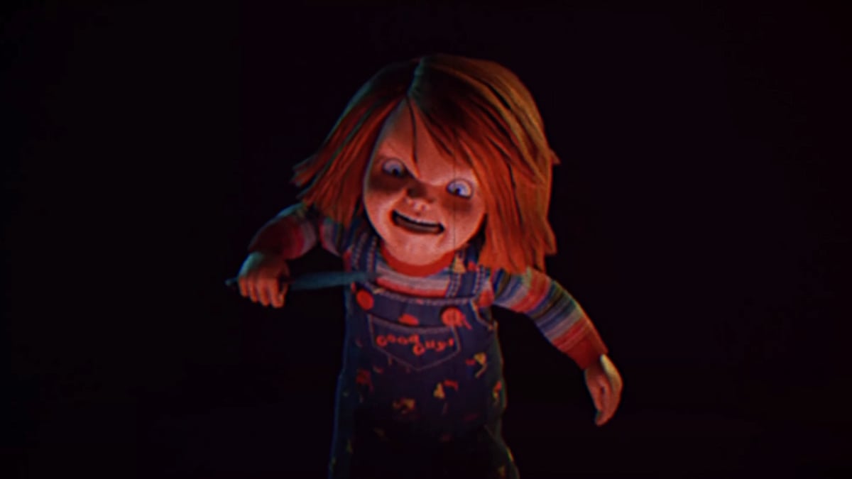 A screenshot of Chucky from the Roblox: Griefville x Chucky game.