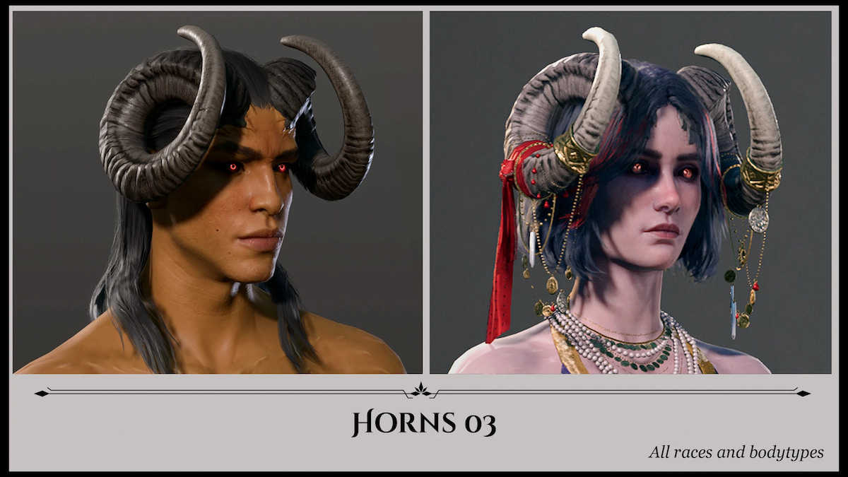 two horn presets from horns of faerun bg3 mod