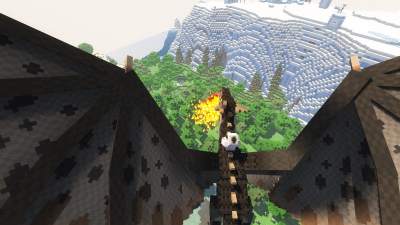 minecraft steve on the back of a flying dragon
