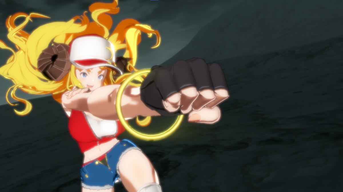 Anile with the Anila Terry Bogard Costume mod in Granblue Fantasy Versus Rising.