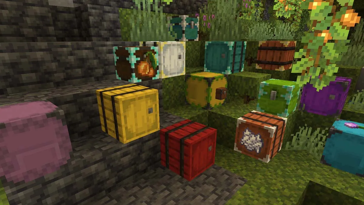 various types of storage containers in minecraft