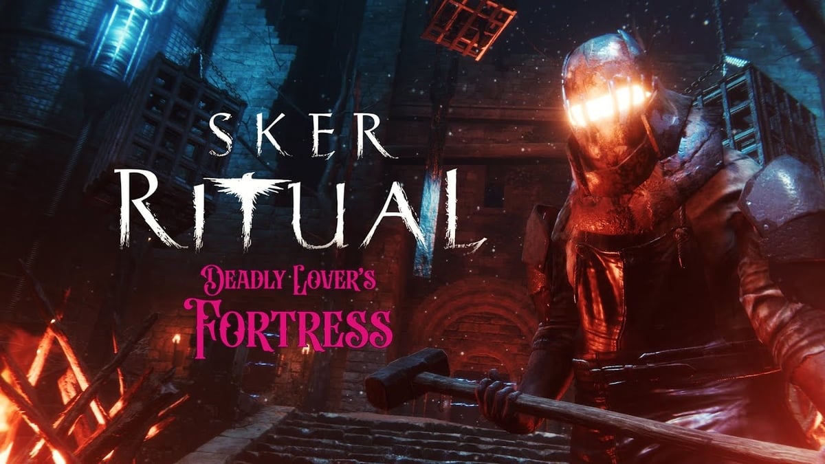 Promotional poster for the Deadly Lover's Fortress map in Sker Ritual.
