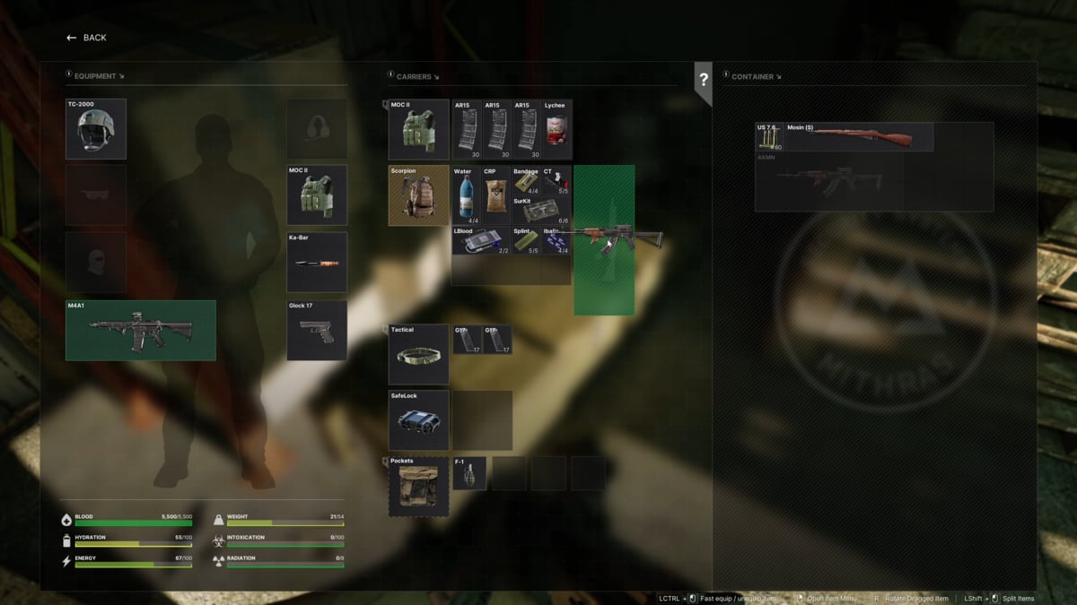 Looting items from slain enemy in Gray Zone Warfare.