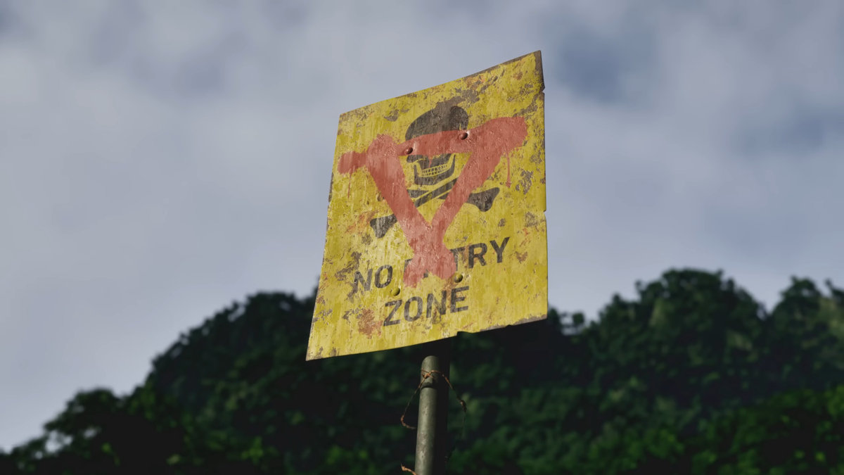 No entry sign from the promotional video for Gray Zone Warfare.