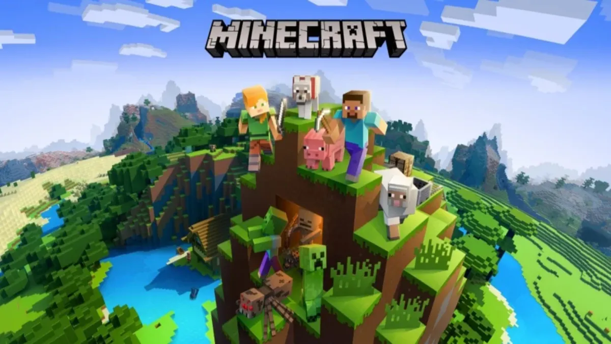 Minecraft promotional poster.