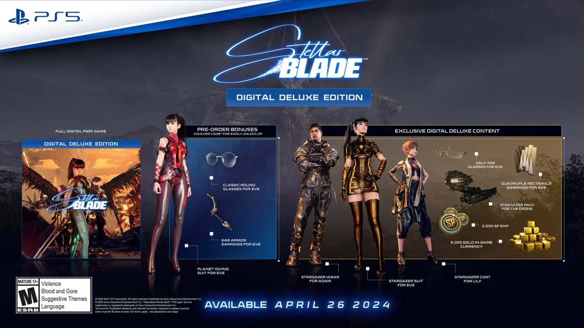 Official flyer for Stellar Blade Deluxe Edition