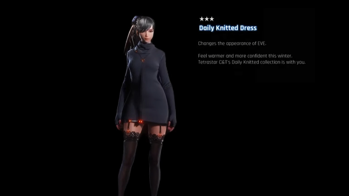 stellar blade daily knitted dress skin for eve