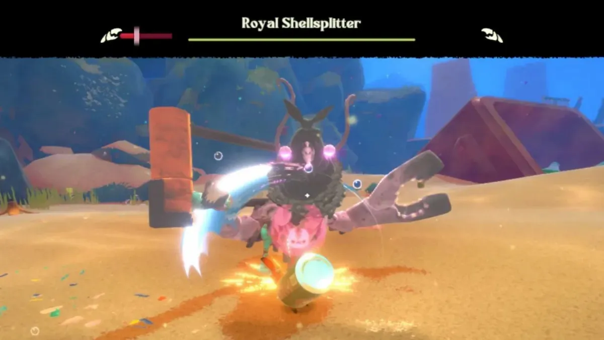 Shellsplitter-Boss kämpft im Schatz einer anderen Krabbe