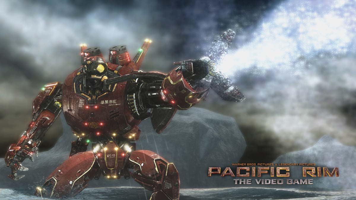 Jaeger fires a blaster in Pacific Rim: The Game