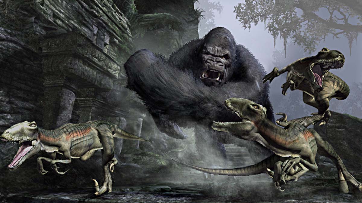 King Kong fights dinosaurs in Peter Jackson's King Kong