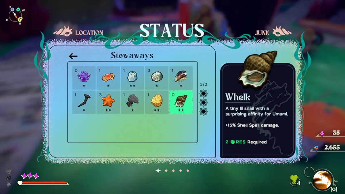 whelk stowaway description in another crabs treasure