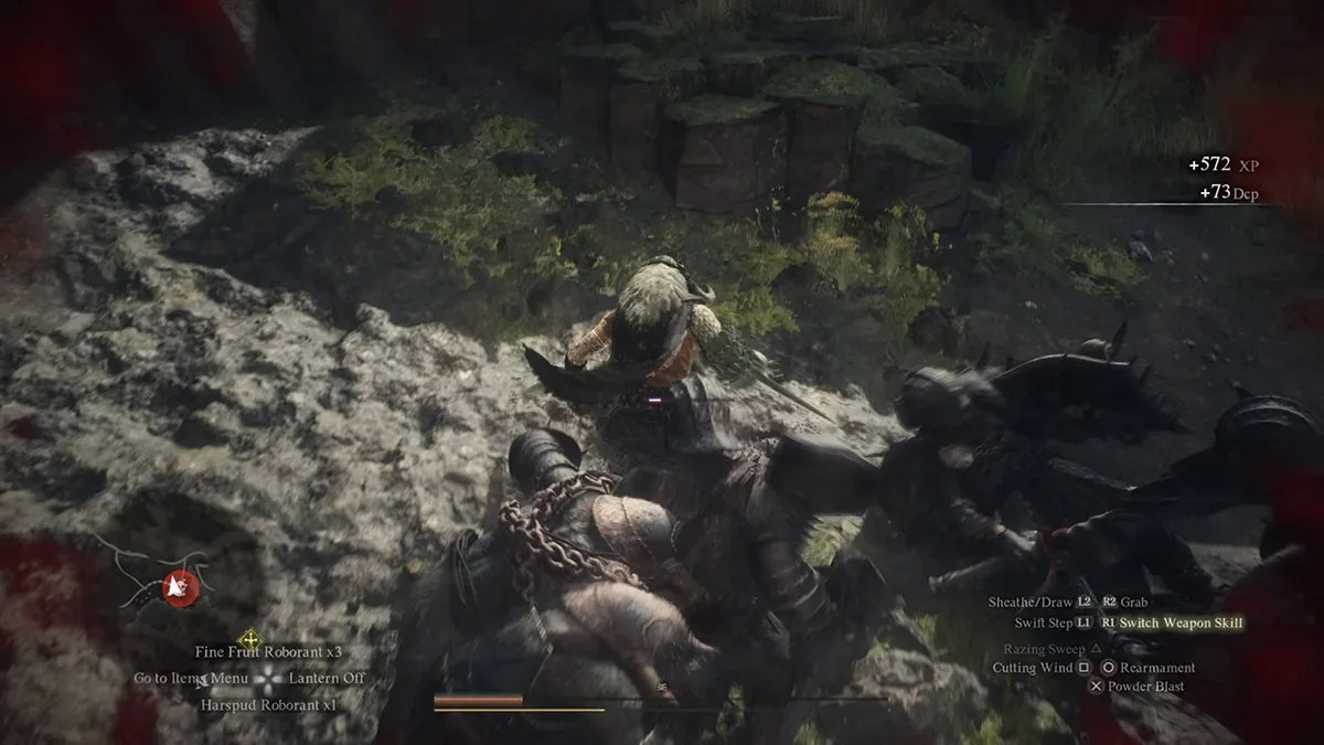 warfarer dashing with daggers defeating hobgoblins