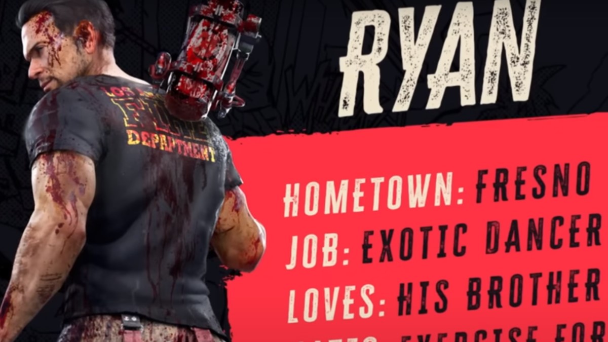 Ryan character card from Dead Island 2