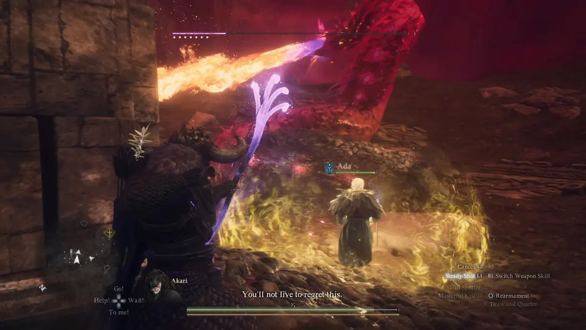 purple snake red beam boss fight in dragons dogma 2