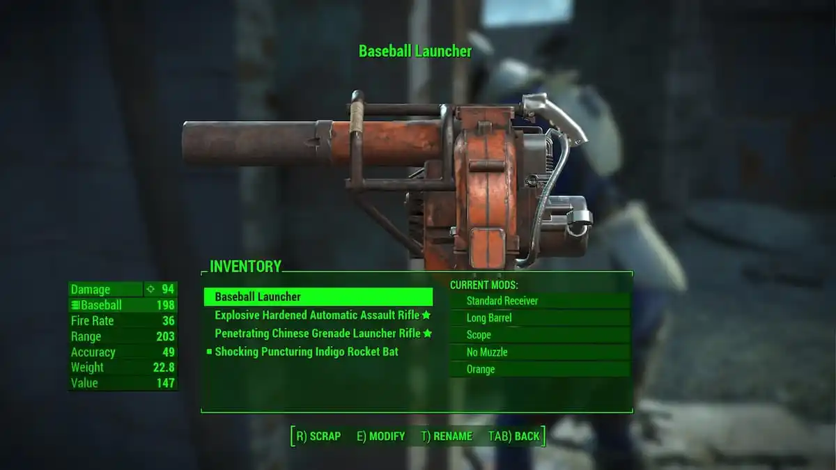 Baseball Launcher included in the Weapons Pack Creation Club content.
