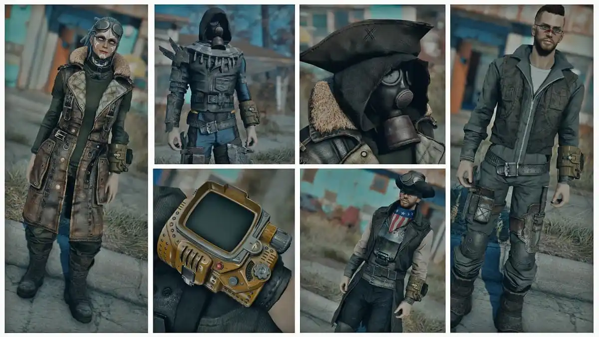 Collage aus Fallout-Rüstungen