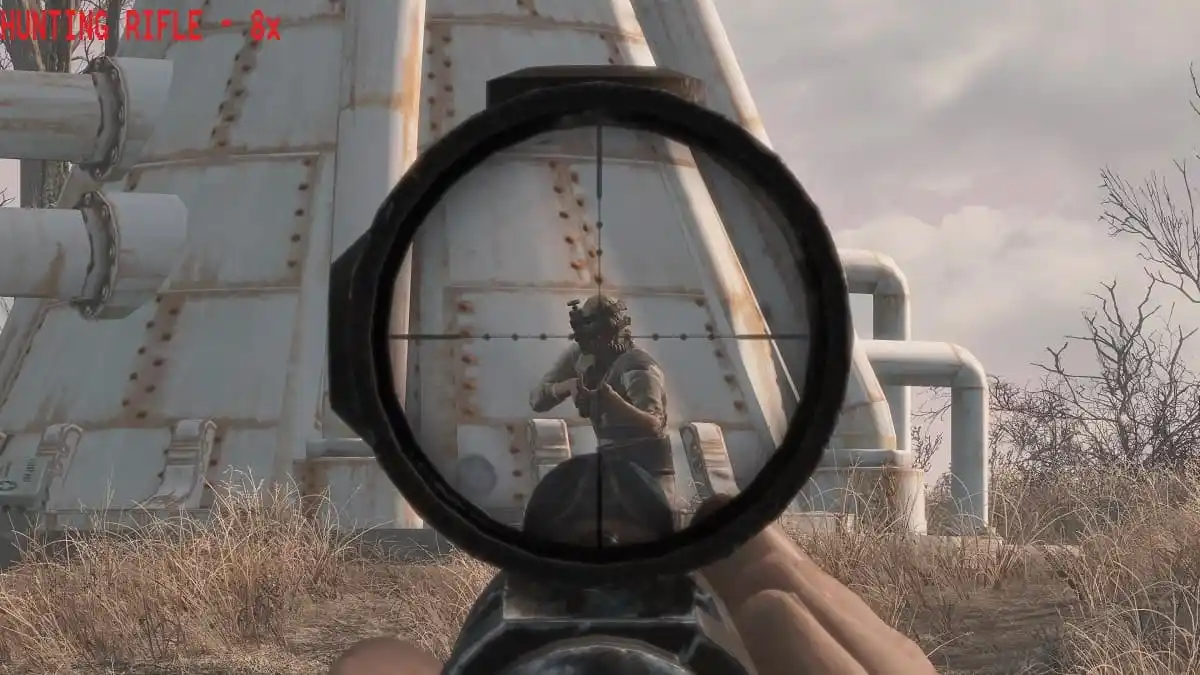 Targeting an enemy through a scope