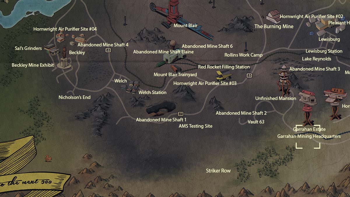 Garrahan Mining Headquarters map location in Fallout 76