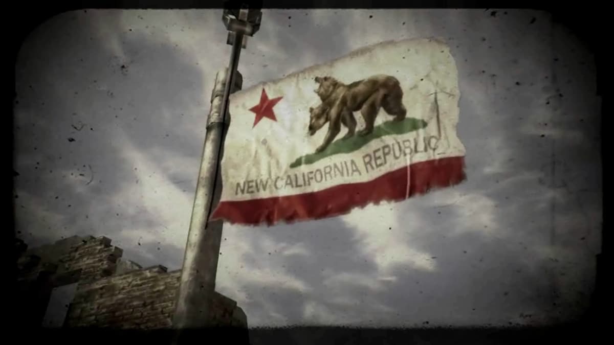 新しいカリフォルニア共和国の国旗。 