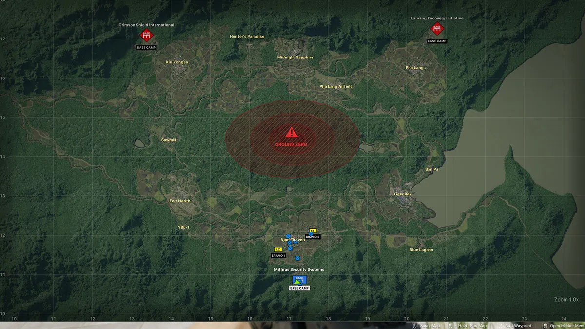 The map in Gray Zone Warfare
