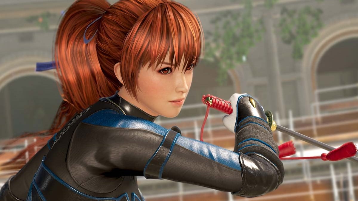 Kasumi holding a knife in Dead or Alive 6.