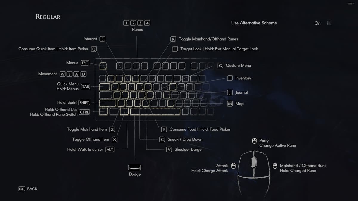 keyboard mouse controls no rest for the wicked