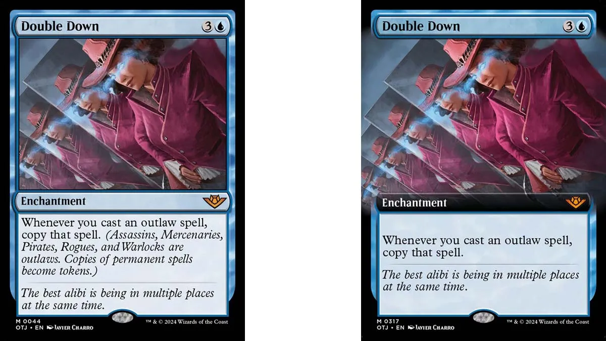 Double Down card art variants in MtG